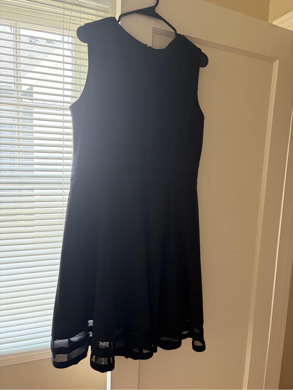 Calvin Klein Black Sleeveless A-Line Midi Dress